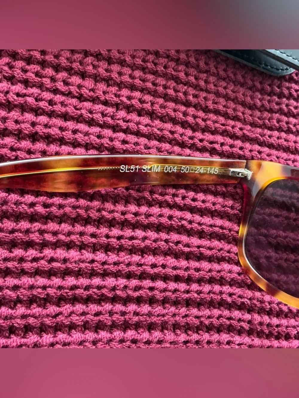 Saint Laurent SL 51 Slim Havana Mirrored Sunglasses 50-24-145 NWOT - Picture 5 of 8